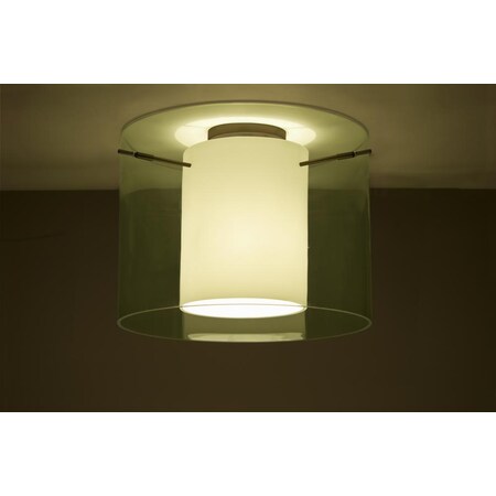 Besa Lighting Besa Ceiling Pahu 16 Bronze Transparent Olive/Opal 1x150W Medium Base 1KM-L00707-BR